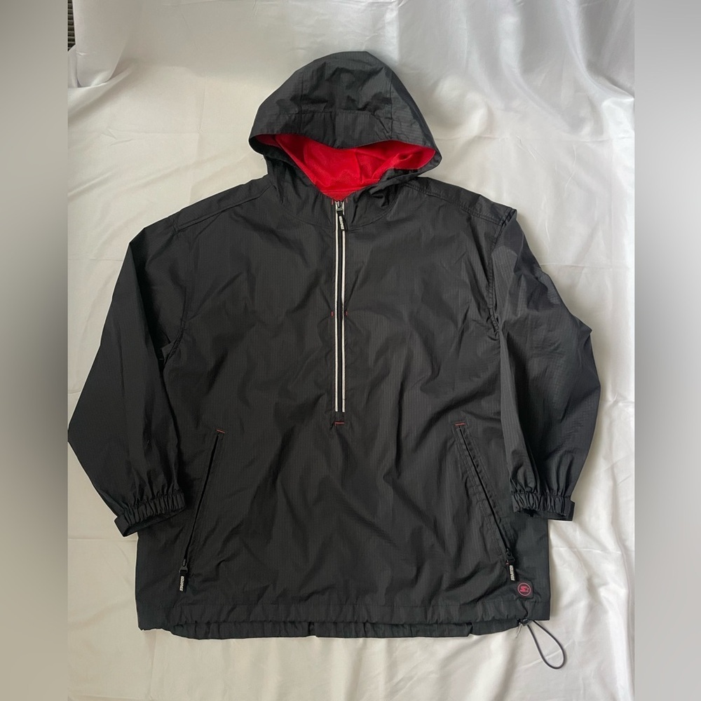 Starter Quarter Zip Lightweight Hooded Men's Pullover Rain Jacket